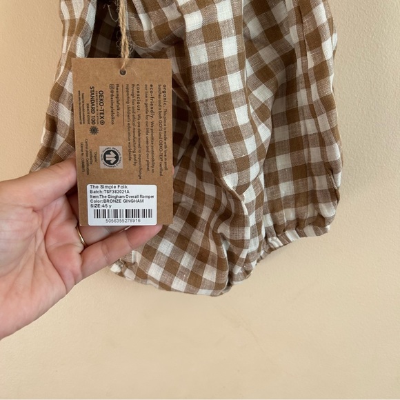 NWT The Simple Folk overall romper size 4/5 - Picture 4 of 5